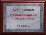 2020年廣東省質(zhì)量標(biāo)桿